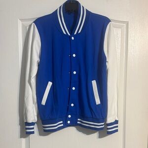 Blue and White Varsity Jacket